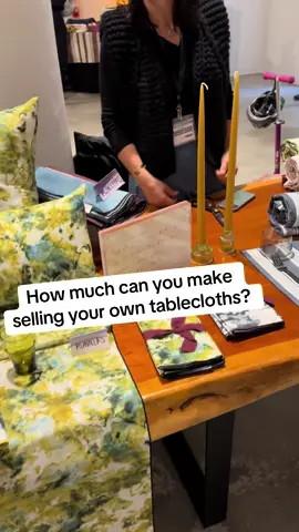 How much can you make selling your own tablecloths? @Goldie Home 