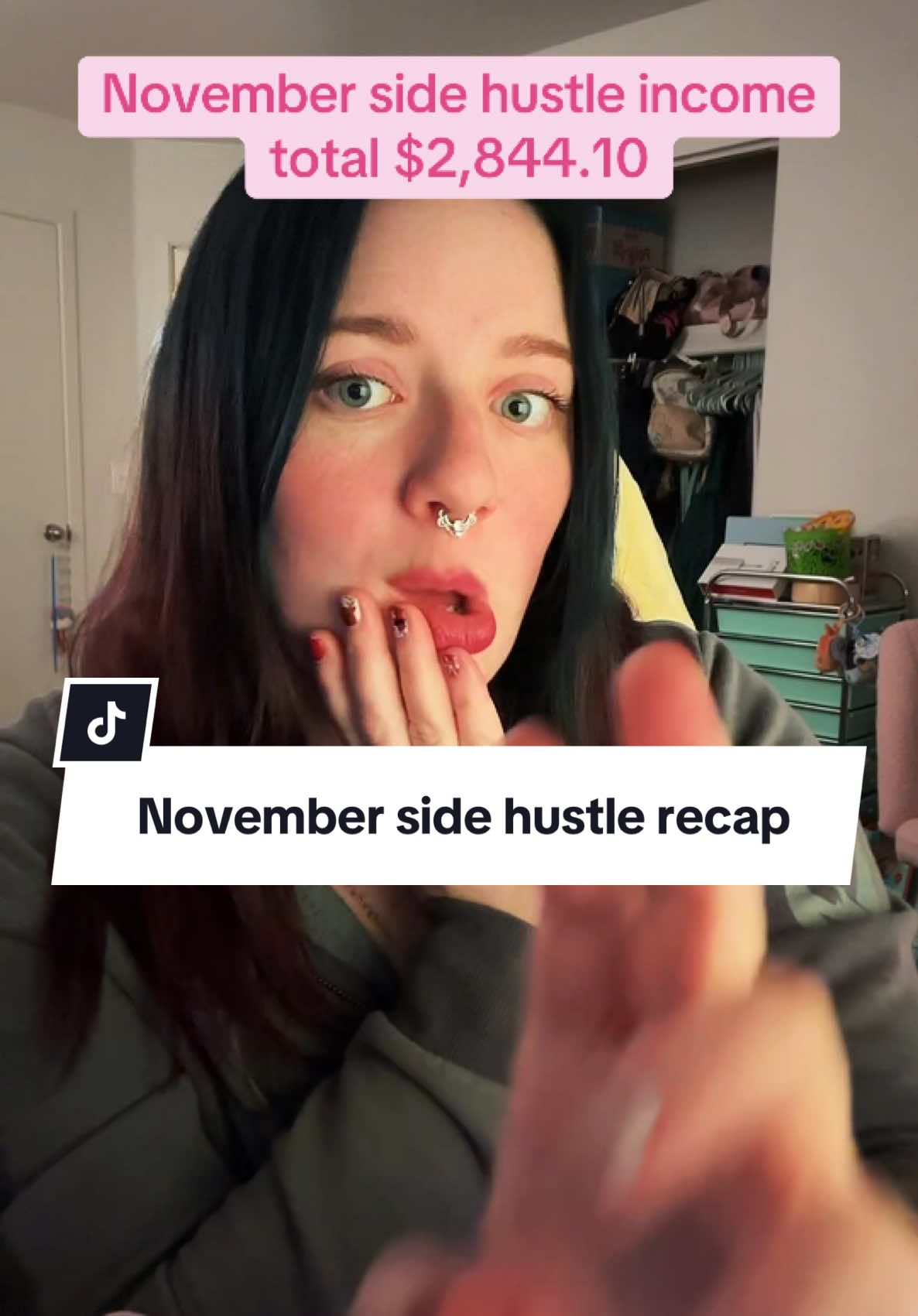 November side hustle income totals 🩷 One of the lowest months of the year so far :( expected when i cant use a car freely and lots of rover cancellations. Heres hoping december is better 🤍 #incomestreams #sidehustles #sidehustleideas #sidehustleincome #rover #instacart #doordash #surveys #dscout #producttube #fieldagent #brandclub 