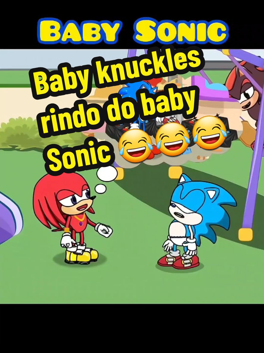 O baby knuckles está rindo do baby Sonic #animation #babyn#sonic #cartoon #kids 