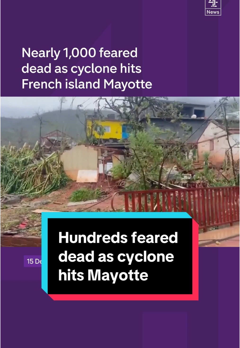 A tropical cyclone, made stronger by climate change causing rising ocean temperatures, has killed hundreds of people in Mayotte, a French territory in the Indian Ocean. The island's top government official told the local broadcaster that the death toll may yet rise to nearly 1,000. #climatechange #climate #cyclone #weather #mayotte #c4news #channel4news 