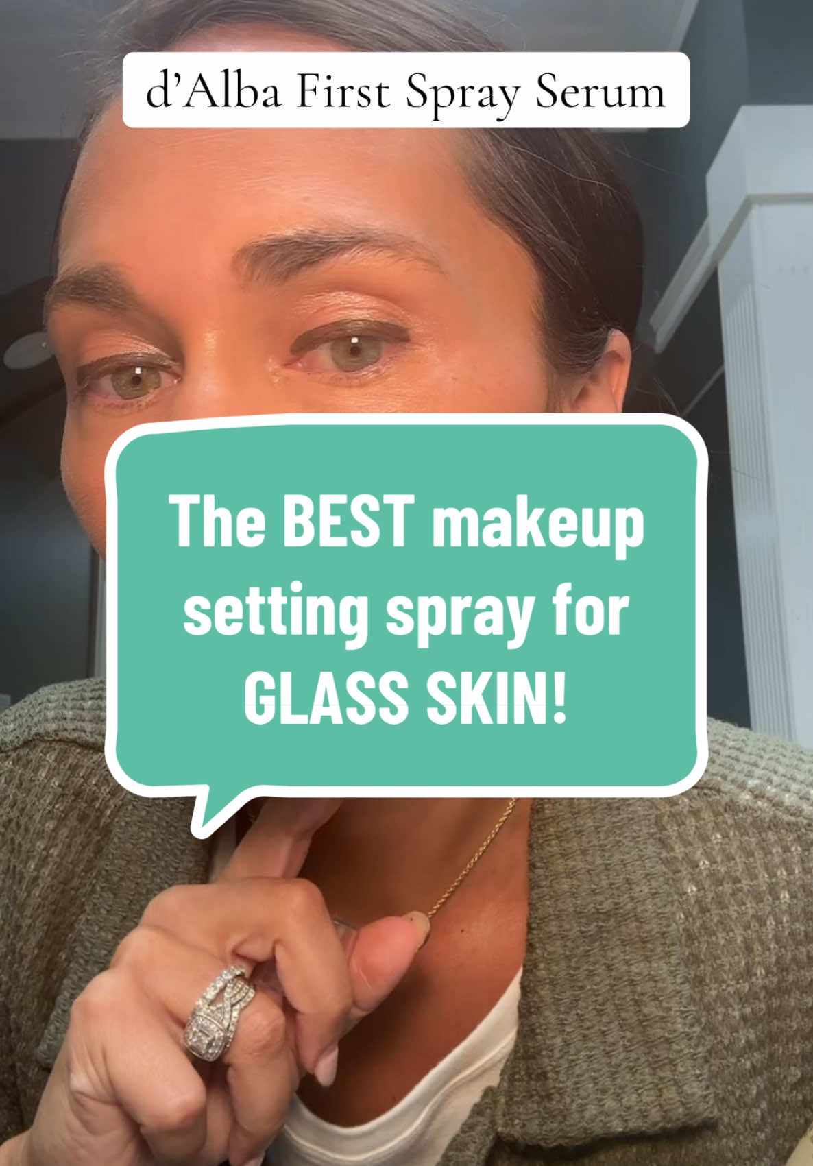 d’Alba is my go to make up setting spray!  I use it daily to lock in my makeup and walk away with that glass skin glow!  Grab yours below!  #makeuptutorial #makeuphacks #glassskin #Facialcare #skincare #skincareroutine #skincaretips #facialtreatment #koreanskincare #over30skincare #over40skincare #SkinCare101 #skincareproducts #TikTokShop #holidayhaul 