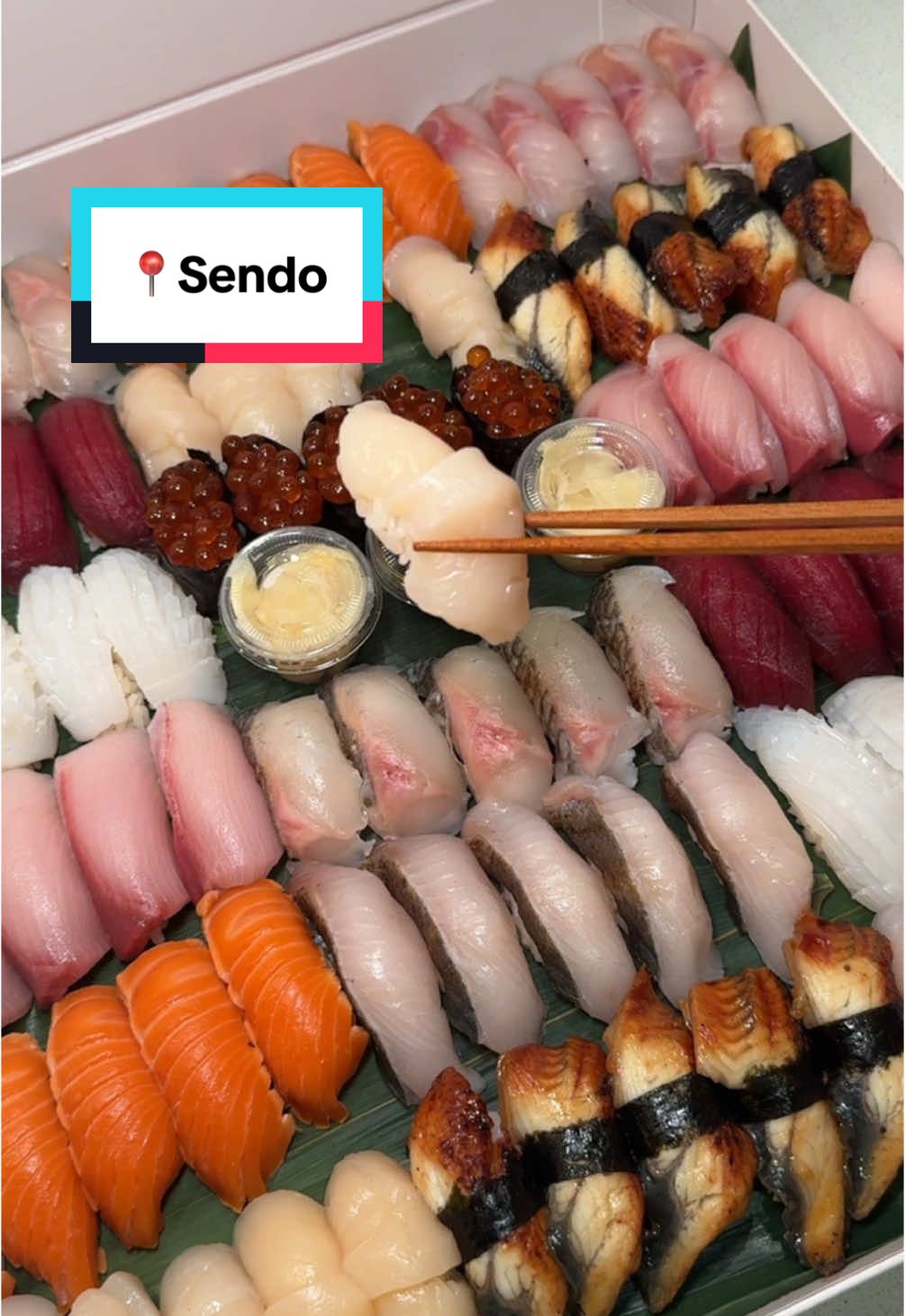 Theeee most iconic NYC sushi takeout box can be found at Sendo, one of my favorite sushi spots for affordable sushi at the highest quality!! They just started offering takeout boxes and this one has 90-95 pieces for $295 (~$3 per nigiri!). This box is perfect for large gatherings especially for holiday and NYE celebrations! Trust me and thank me later 🍣  📍 Sendo #nyctok #sushi #sushitok #sushilover #sushitime #nycsushi #newyorksushi #bestofny #newyorker 