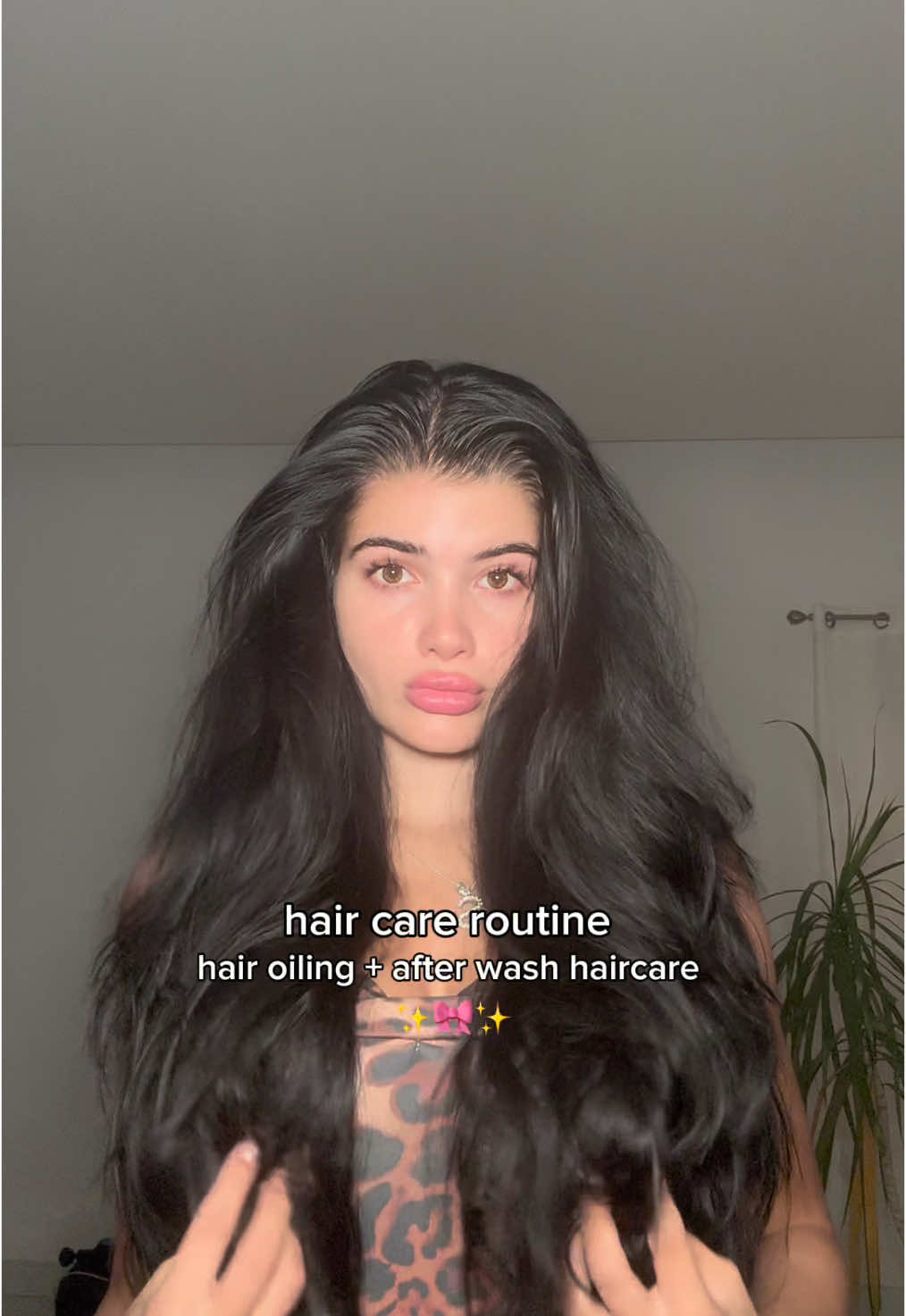 hair care routine ✨🎀✨ #hairtok #haircare #fyp #hairoiling #HairCareTips #healthyhair #viral 