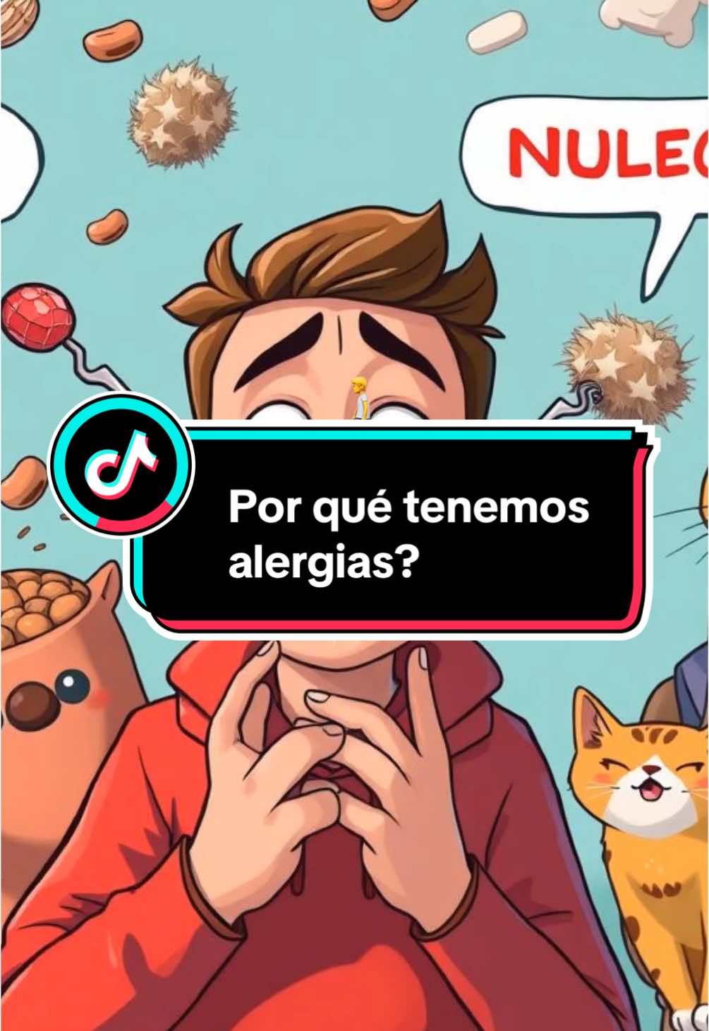 ¿Por qué tenemos alergias? ¿Alguna vez te has preguntado porqué algunas personas tienen alérgias y otras no?  Todo depende de tu sistema inmune y los virus y bactérias que entran en nuestro cuerpo. Te lo cuento en 60 segundos. #ciencia #cuerpohumano #alergias #virus #bacterias #sistemainmunologico #cosasquenosabias #biologia #cienciadivertida #explicacionesmamalonas #pontetrucha #datoscientificos #adn #genetica 