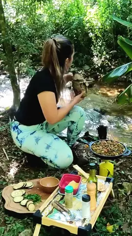 Beautiful girl camping survival #beautiful #girls #camping #survival #fyp 