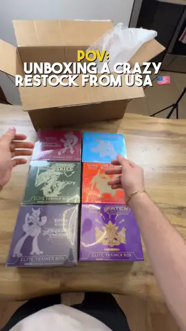 POV UNBOXING A CRAZY POKEMON RESTOCK FROM USA #fyp #pokemon #pokemoncards #pov #fypシ 