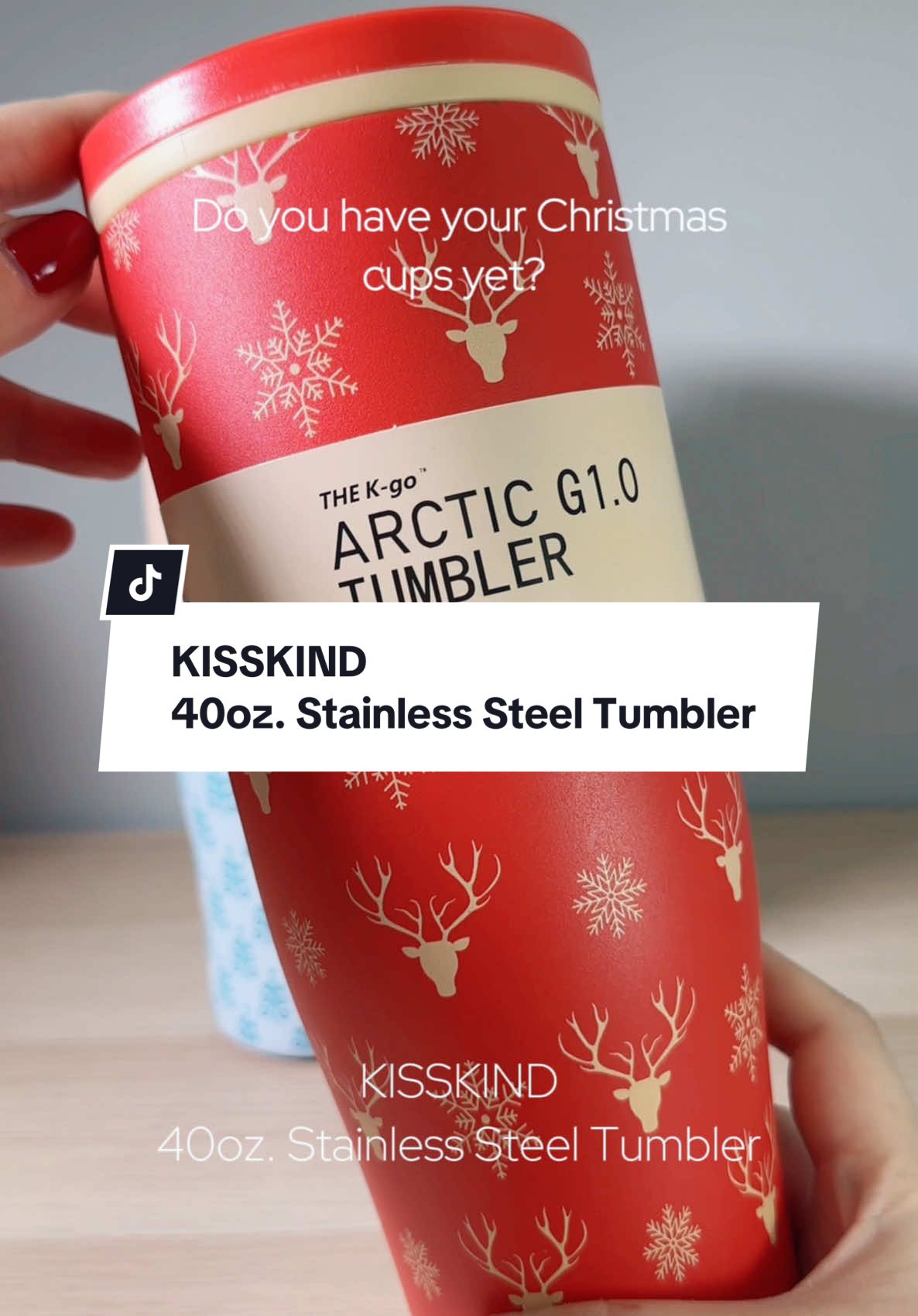 These holiday tumblers from kisskind are so cute! #tumblers #tumblercups #cups #watercups #kisskind #kisskindcup #holidaycups #tiktokshopholidayhaul #tiktokshopfinds #toptierdecember #christmasgiftideas 