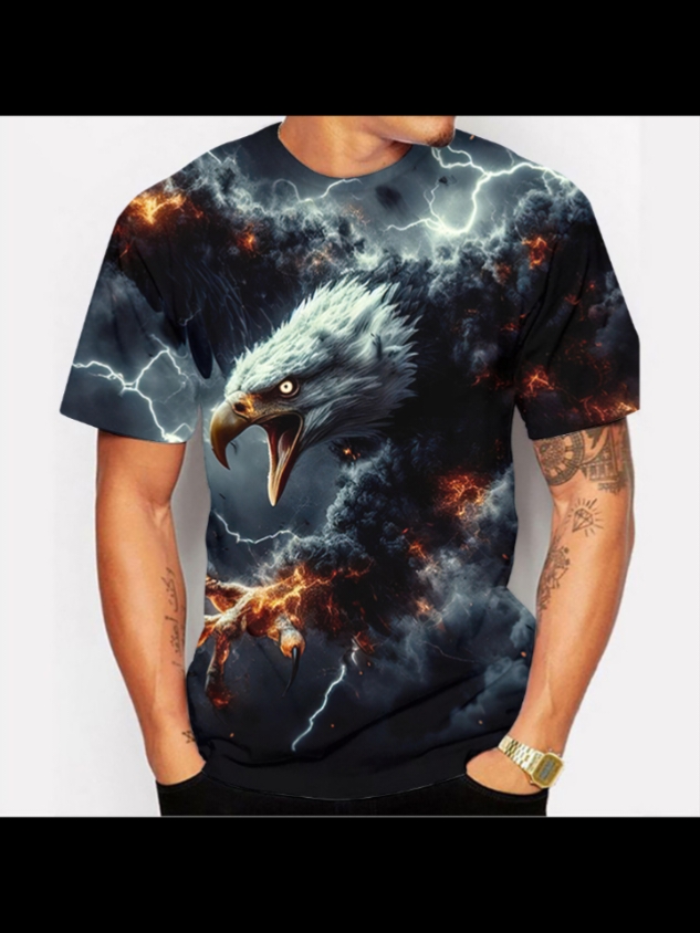 Sublimation Men's 3D Eagle Print T-shirt#goodquality #affordable #fyp #fyppppppppppppppppppppppp #fypシ゚viral #legitaffilliatehere💯🥰 