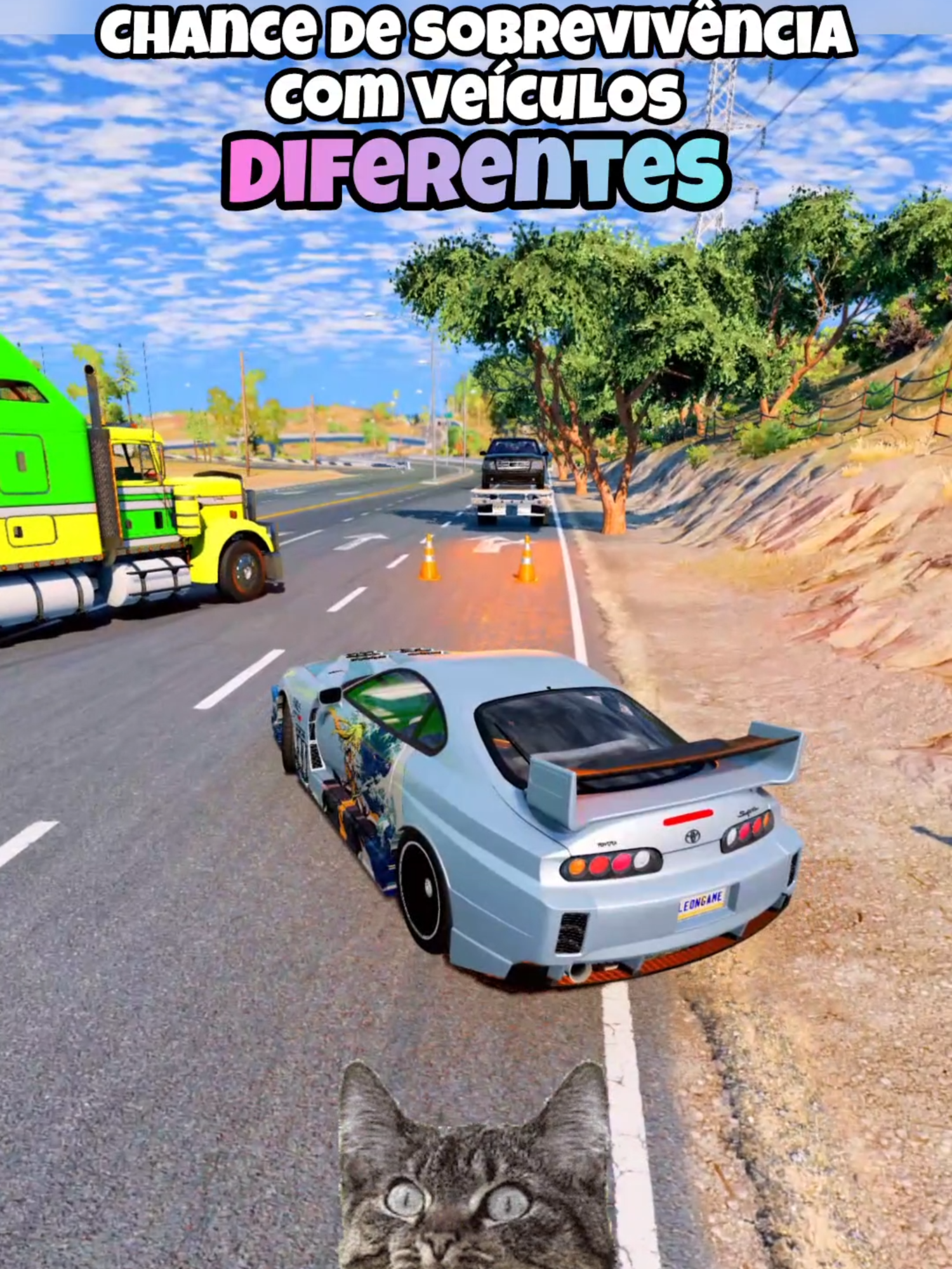 Chance de sobrevivência com veículos diferentes #beamng #Gaming #beamngdrive #carro #game #jogo