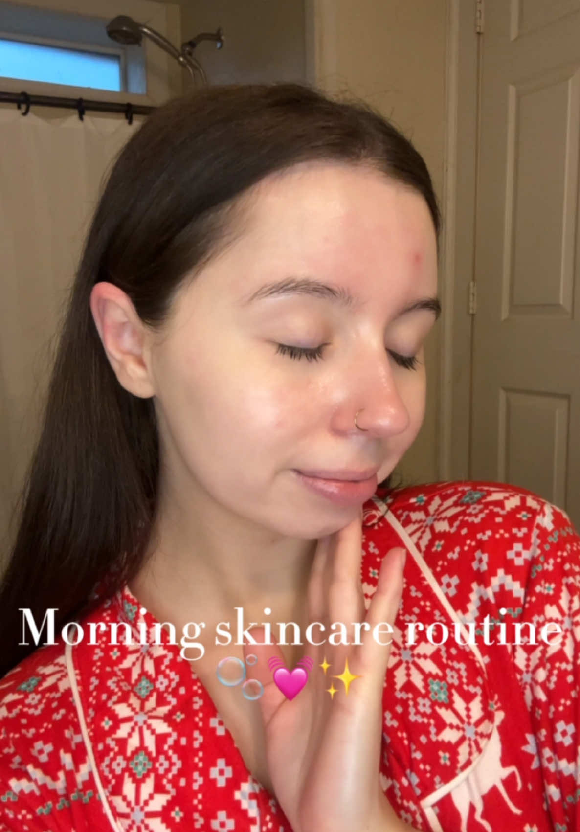 Morning skincare routine 💓✨🫧 #skincare #morningskincare #acneproneskin #skincareroutine #morningroutine