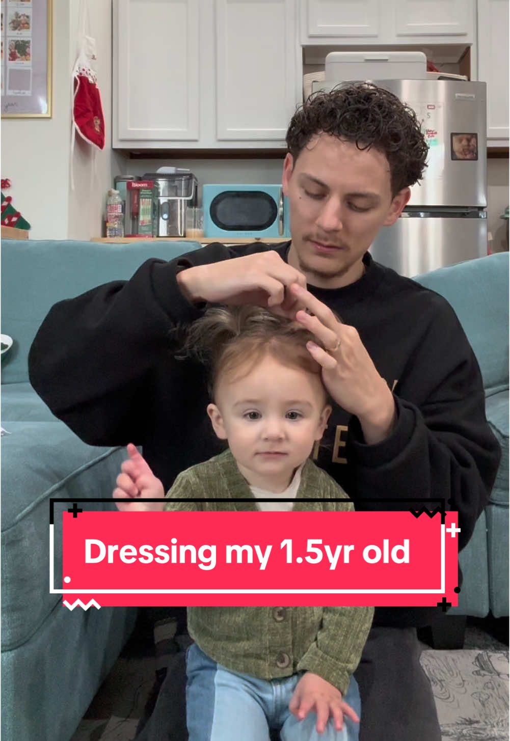 Her mama did not believe i did ger hair🤣😅 #firsttimedad #toddler #toddlersoftiktok #OOTD 