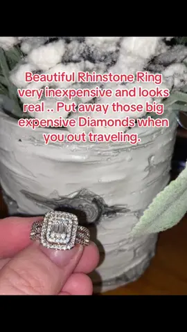 Rhinstone decorated ring😍#rhinstone #jewelry #rings#fyp #hers 