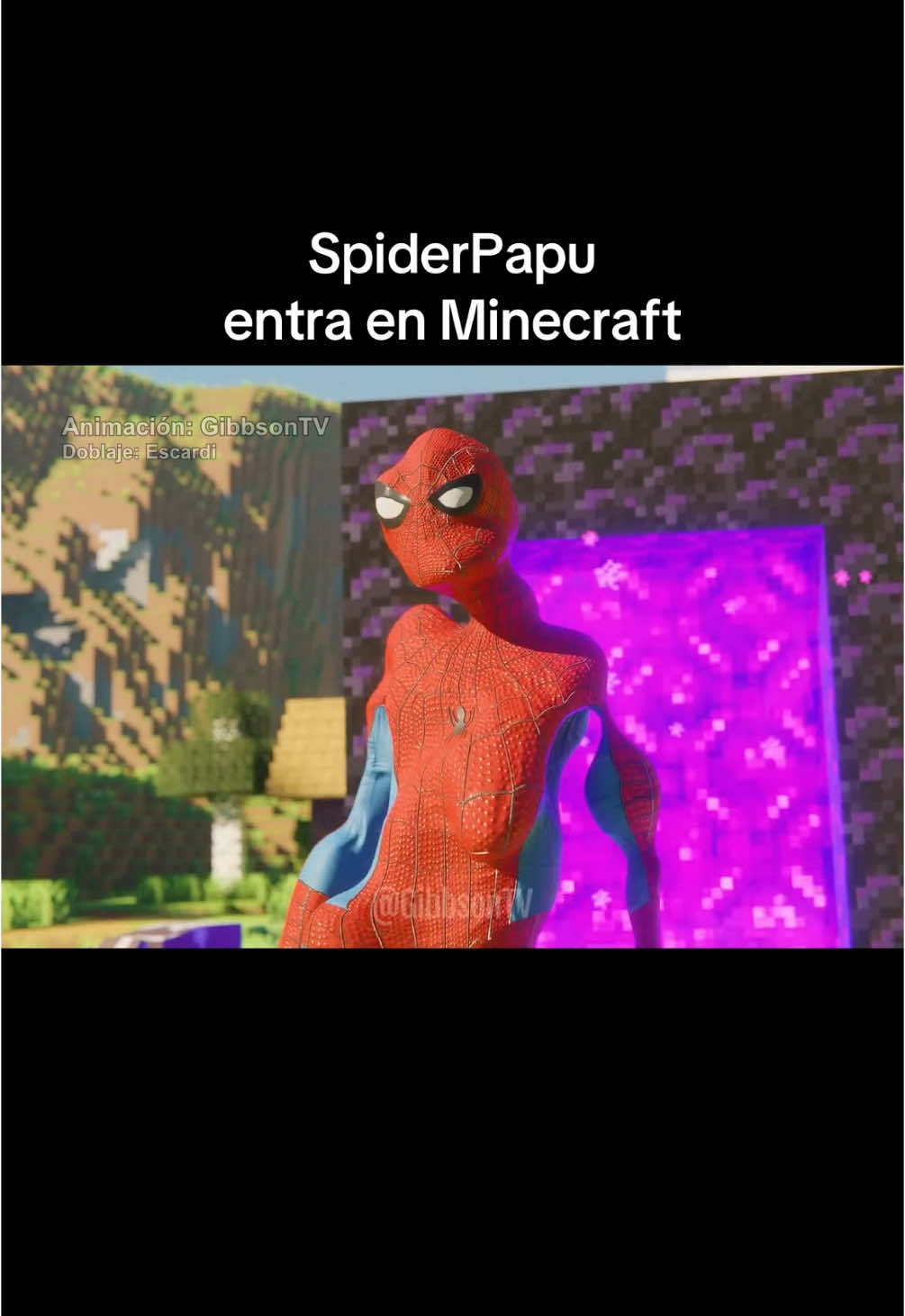 SpiderPapu entra en Minecraft 😱 creado por GibbsonTV #parati #escardi 