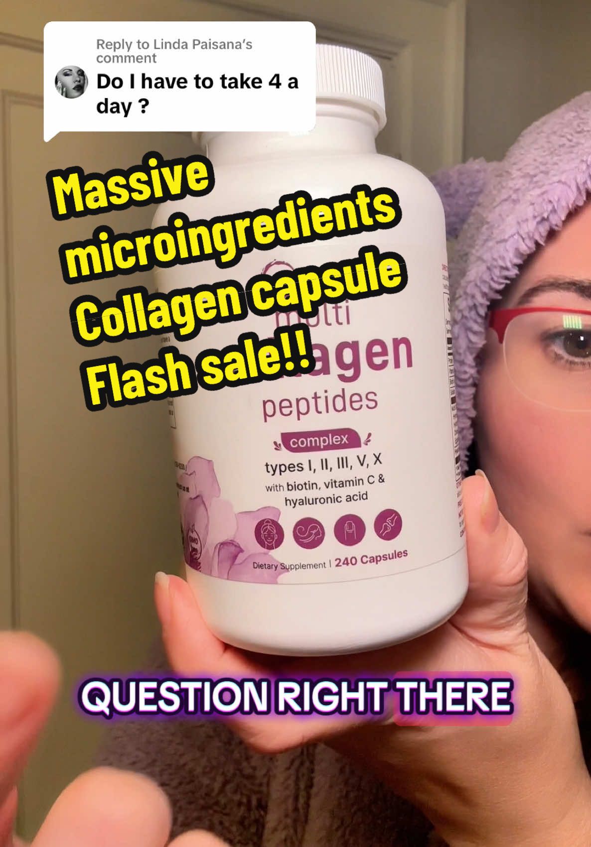 Replying to @Linda Paisana serving size is 3 a day!! And right now you’re getting the best deal i’ve ever seen for these capsules!! Thats about 5 1/2 months supply!!! @Micro Ingredients #microingredients #collagen #collagenpeptides #multicollagenpeptides #collagenviral #collagenpeptide #hyaluronicacid #biotin #SelfCare #hairhealth #nailsoftiktok #nailhealth #skinhealth #beautytips #bonehealth 