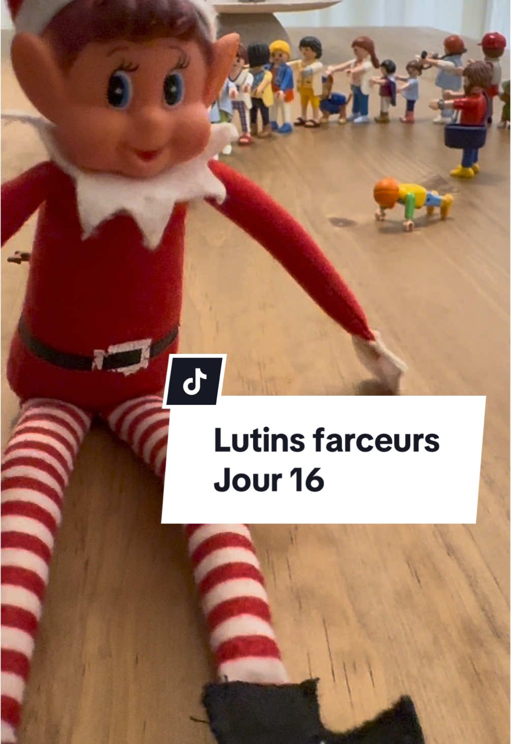 Lutins farceurs  Jour 16  Ce soir la video est courte mais ici les microbes sont de la partie donc on fait avec les moyens du bord comme on dit :)  L’essentiel cest le plaisir de nos enfants avant tout ❤️ #lutin #lutinfarceur #lutinsfarceurs #elf #noel #christmas #lutinfarceur2024 