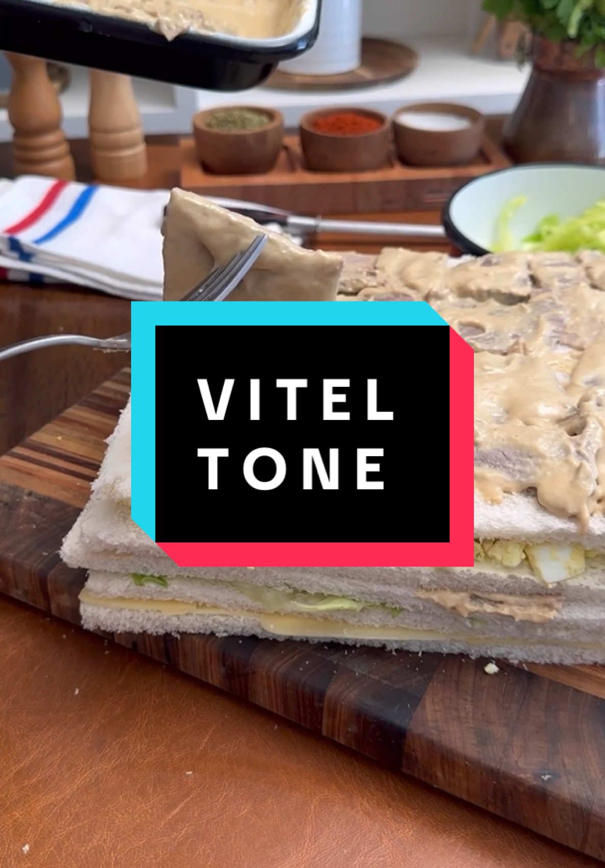 Sándwich de VITELLO TONNATO! #vitel #sandwich #recetavitelTone #viteltone #tiktokfood 