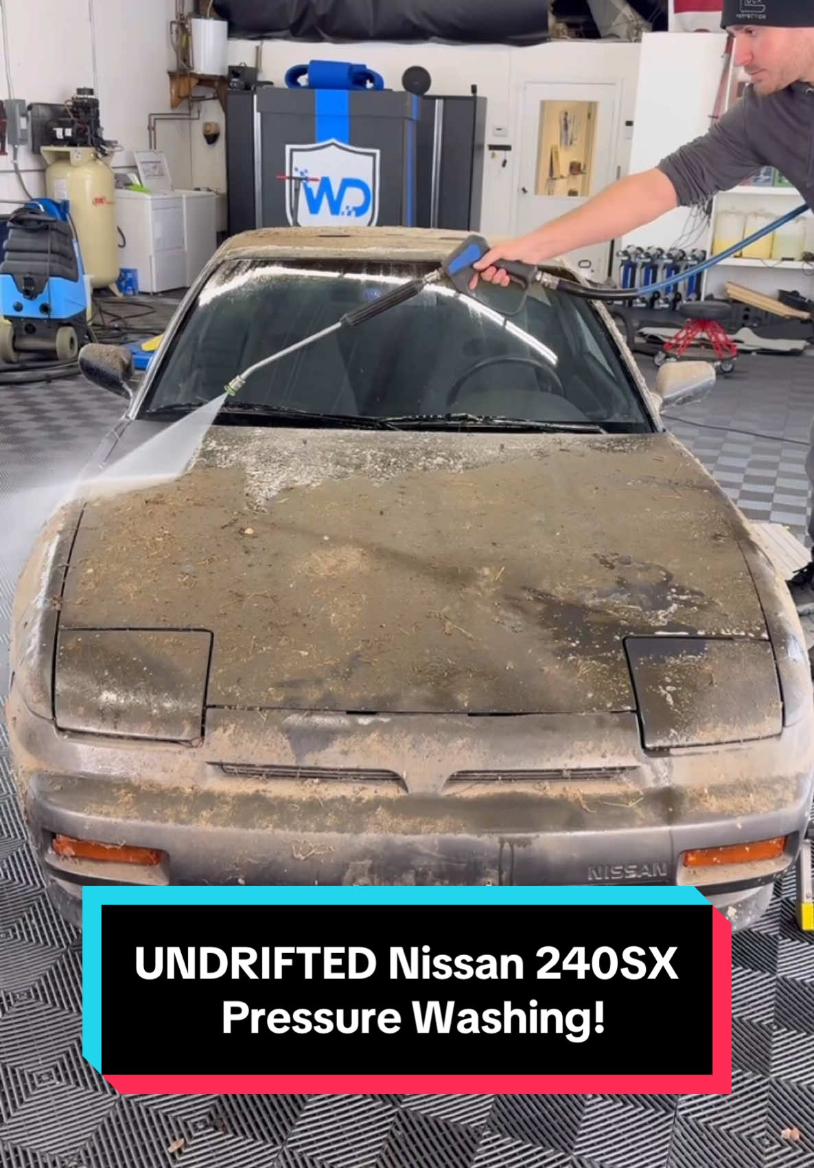 Nissan 240SX First Wash in 28 Years! Comment for the FINAL Part! #wddetailing #detailing #carwash #carcleaning #satisfying #satisfyingvideos #barnfind #fyp #abandoned #cardetailing #asmr #pressurewashing 