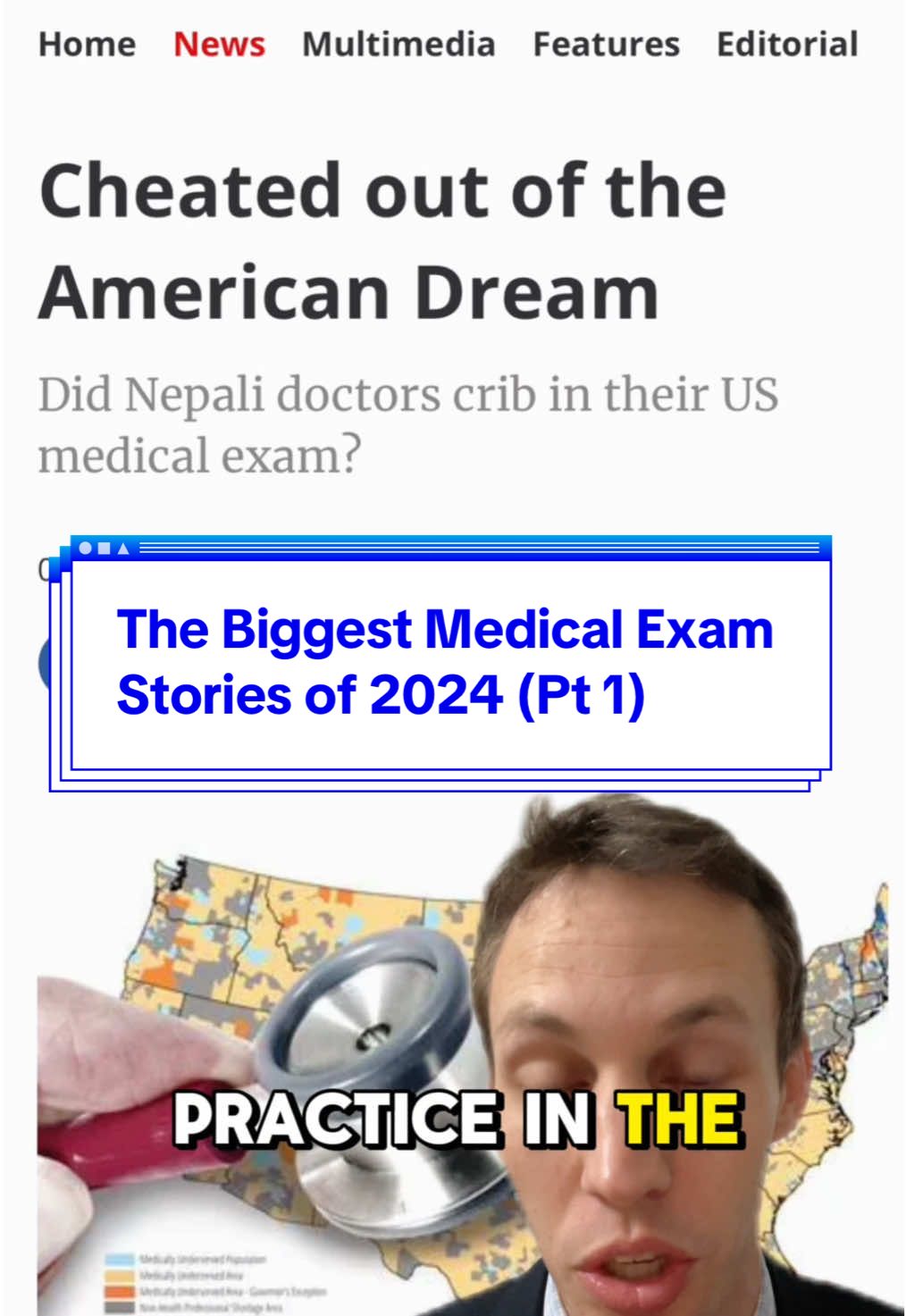 These are biggest medical exam stories of 2024. The scale of cheating in the first story is incredible. The USMLE had substantial evidence to support invalidating the exams of over 800 exams from students from Nepal. #invalidatedusmle #usmle #MedEd #medstudent #residencymatch #doctor #img #medicalschool  #MedTok #mednews #residency #match2024 #Arahmba #InvalidUSMLE 