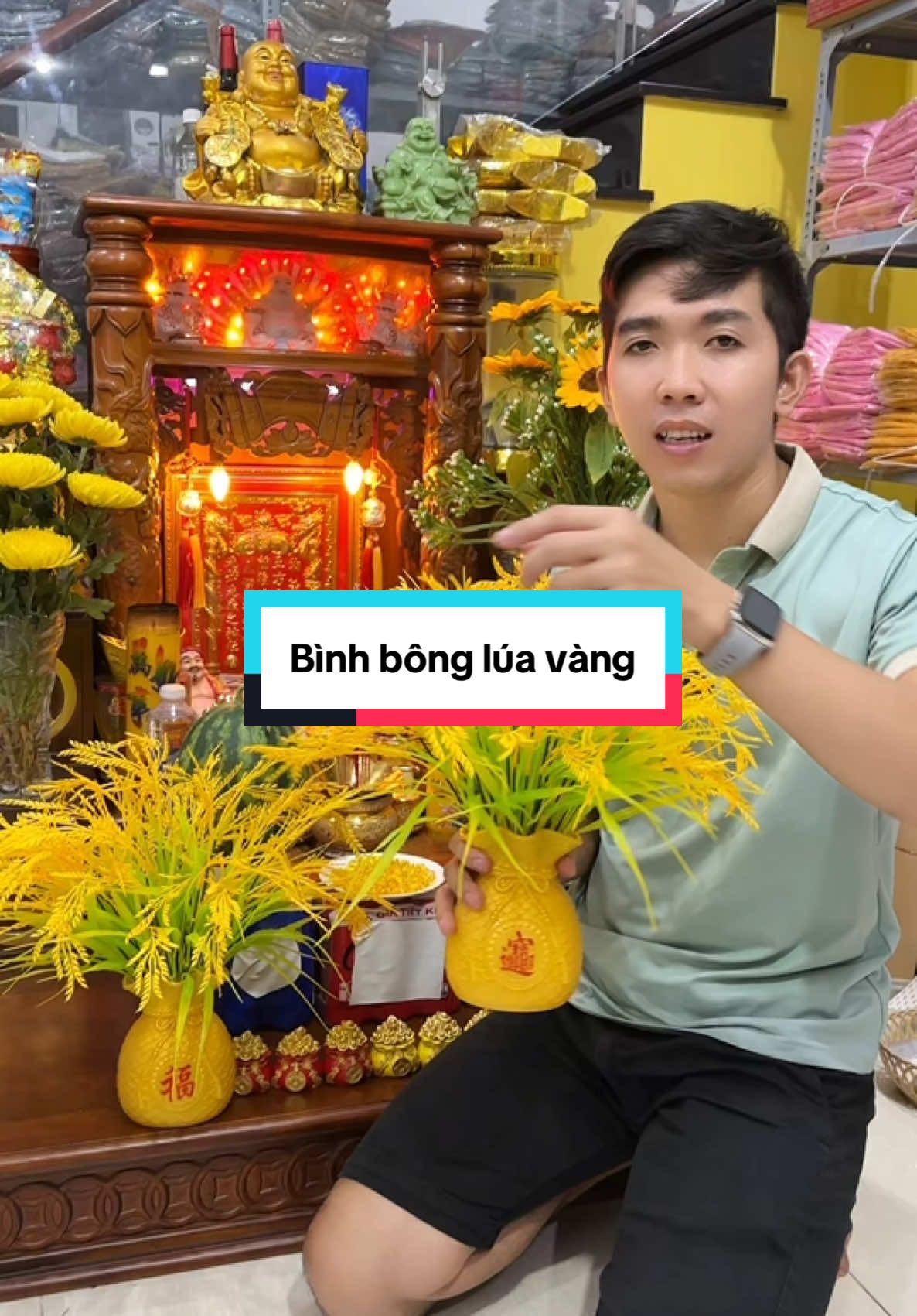 Combo bình bông lúa vàng đẹp trang trí Tết #xuhuong #nguyenlucreview #review #trangtritet #trangtri #decortet #luavang #bonglua #lúa 