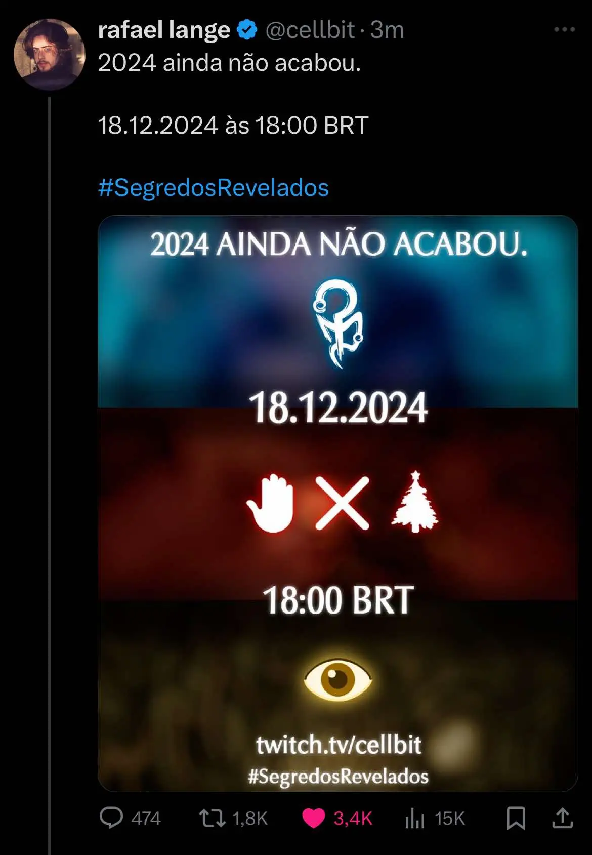 2024 AINDA NÃO ACABOU PORRA 💥💥💥 #cellbit #cellbitrpg #ordemparanormal #enigmadomedo #mooznart 