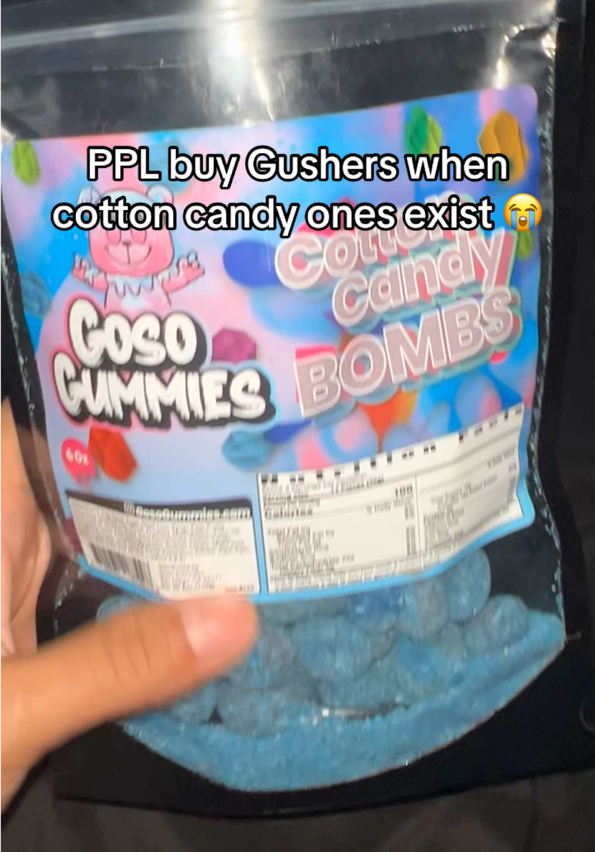 Cotton Candy Gushers >> 😭‼️ #cottoncandy #gushers #cottoncandygushers 