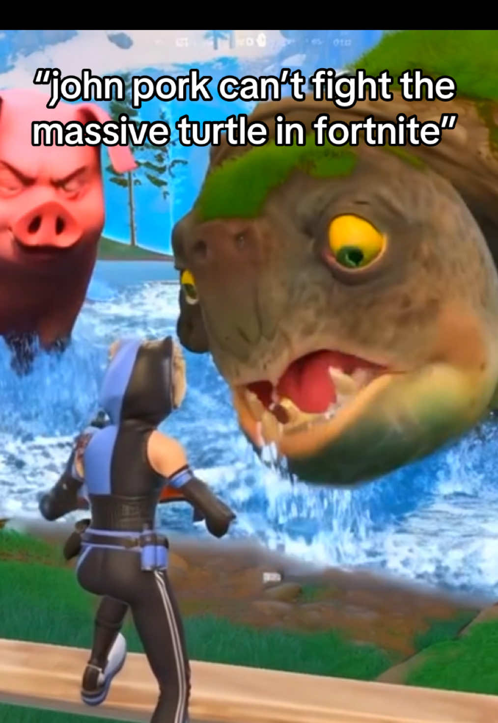 john pork fights MASSIVE turtle in fortnite #fortnite #fortniteclips #fyp #fyppppppppppppppppppppppp #og #fortniteog #fortniteai #ai #johnpork #fortnitejohnpork #lowtaperfade #massive #turtle 