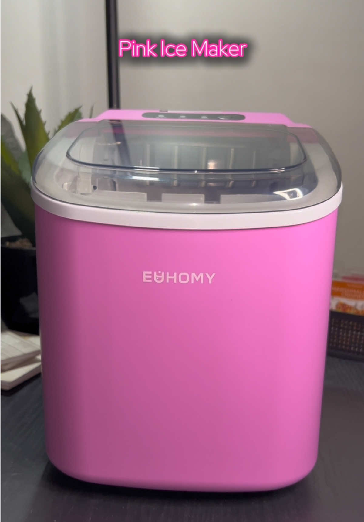 I FINALLY got my hands on this PINK ice maker and I’m obsessed 😍💕💕💕.  I love it 😆😍 #fyp #pinkicemaker #icemaker #euhomy #euhomyicemaker #pinktiktok #pinkaesthetic @Euhomy_US 