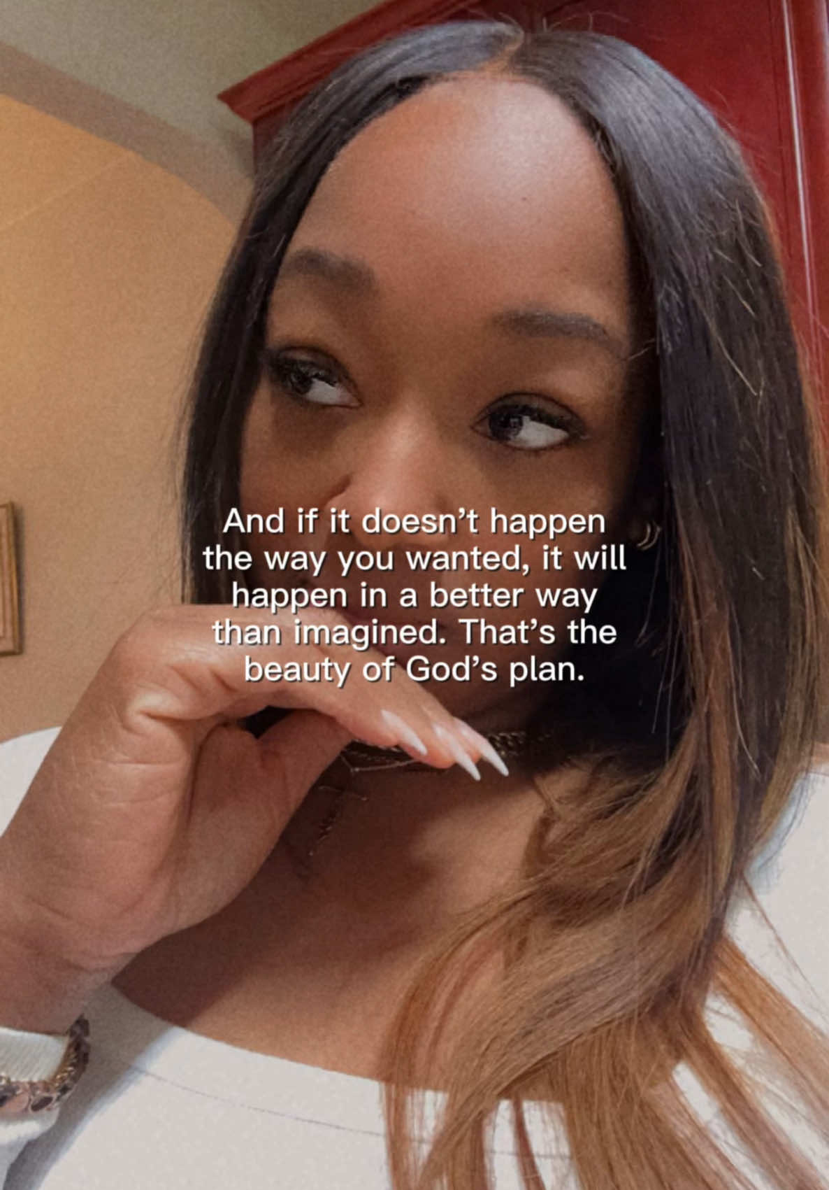 Sometimes, the plan we hold onto so tightly isn’t the one God has for us—and that’s a beautiful thing. When it doesn’t happen the way we imagined, it’s because God is writing a better story than we ever could. “The heart of man plans his way, but the Lord establishes his steps.” (Proverbs 16:9) His plans are filled with purpose, His ways are perfect, and His timing is always worth the wait. Let go of what didn’t happen and embrace the beauty of what He’s preparing. #christiangirl #christiantiktok #christianity #letsgo #christianmom #Godsplan #bible #scripture #purpose #christiantok 