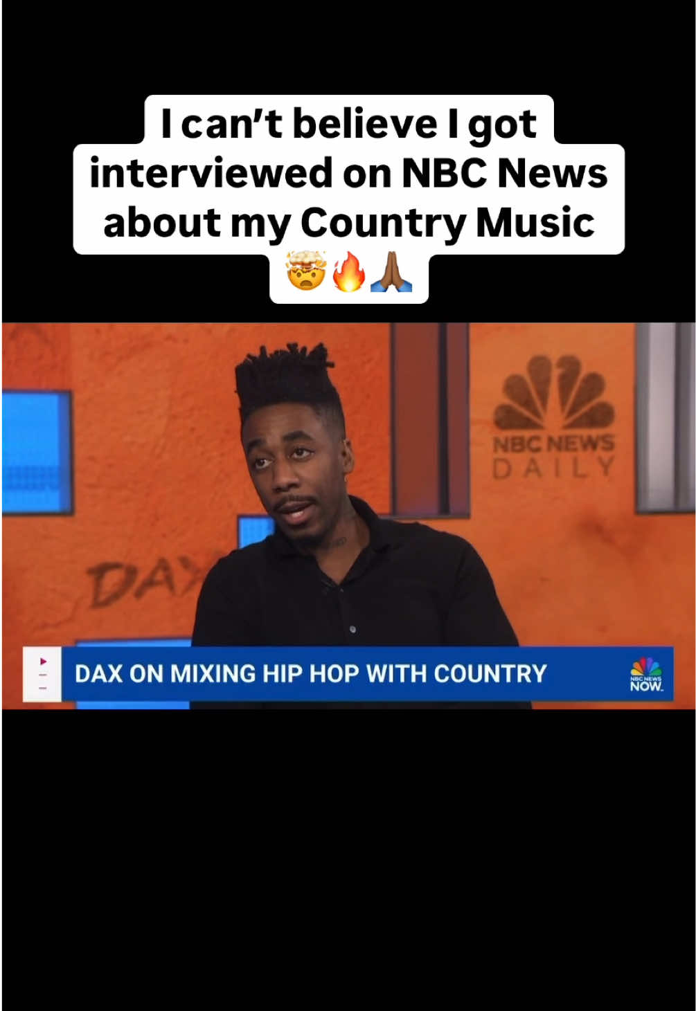 I can’t believe I got interviewed on @nbcnews about my Country Music🙏🏾🤠🔥 GOD IS GOOD! This was legendary. #nbc #countrymusic #dax