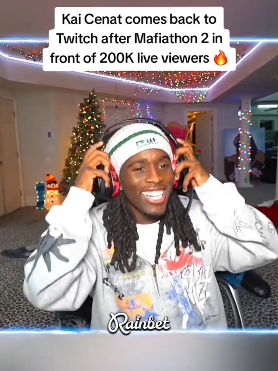 Kai Cenat comes back to Twitch after Mafiathon 2 in front of 200K live viewers 🔥 #kaicenat #bossmandlow 