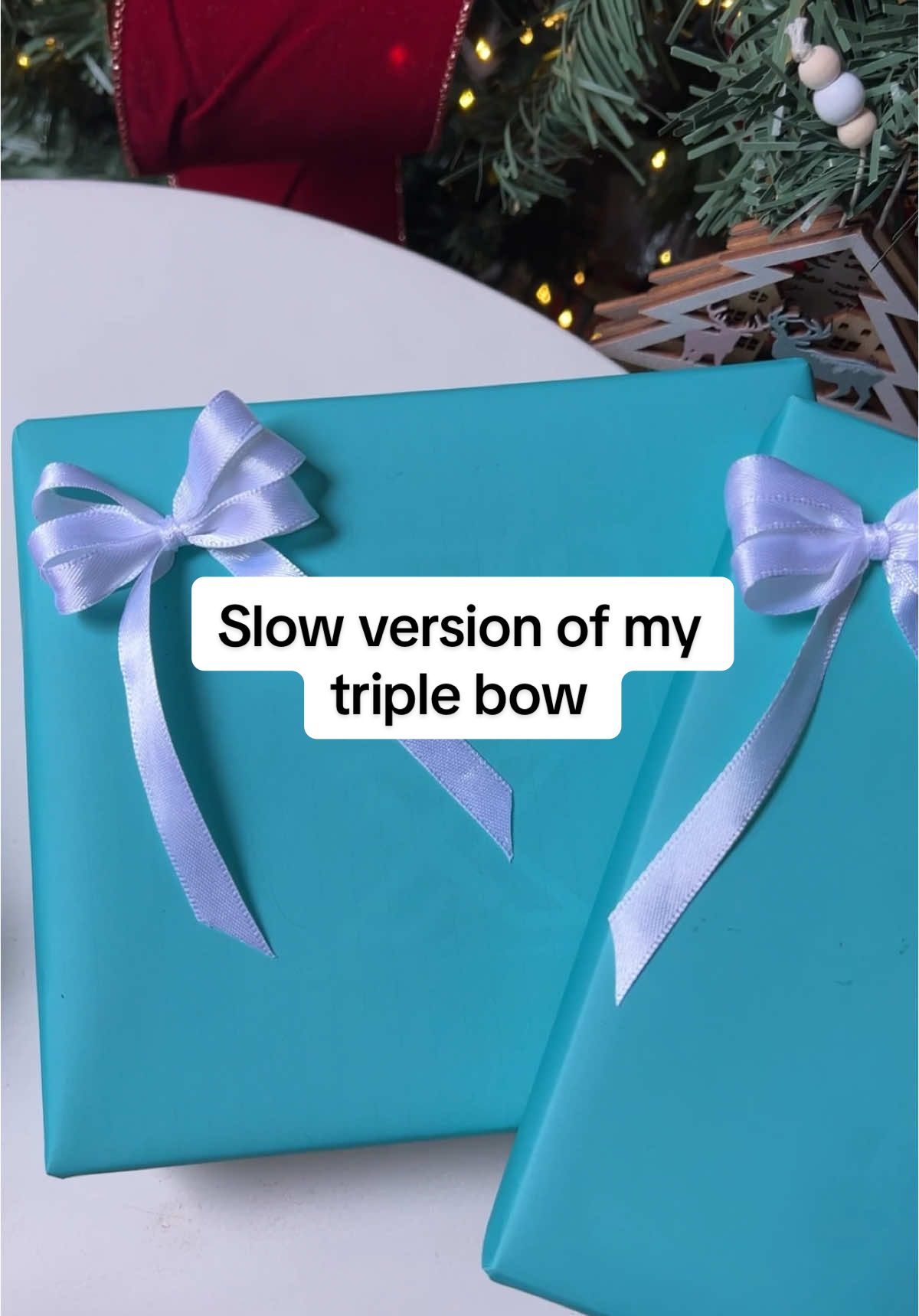 Slow version for you, I hope it helps x #christmastiktok #wrappinggifts #presents #bows 