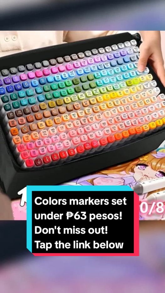 Colors markers set   under ₱63 pesos! Don't miss out! Tap the link below! #colormarkerset #TikTokShop #TikTokFashion #tiktokph #tiktokfinds #tiktokaffiliate #LearnOnTikTok 