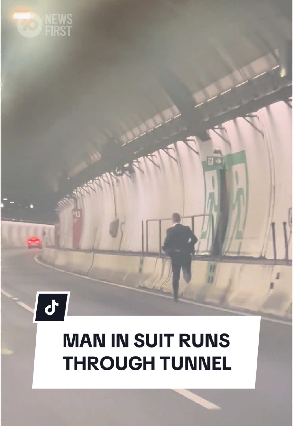 A man in a suit was captured on camera running through the Burnley Tunnel in Melbourne over the weekend. A video of the unusual incident shows the man running alongside the three-lane tunnel as a car passes by. The video, posted to Reddit, stated, “Was on my way home tonight and there was a middle-aged man running through the Burnley Tunnel. The man was in a suit, what do we think is the story here?” Transport officials are working to identify the man and figure out how he ended up in the tunnel. What are your theories? #10newsfirst #melbourne #burnleytunnel 