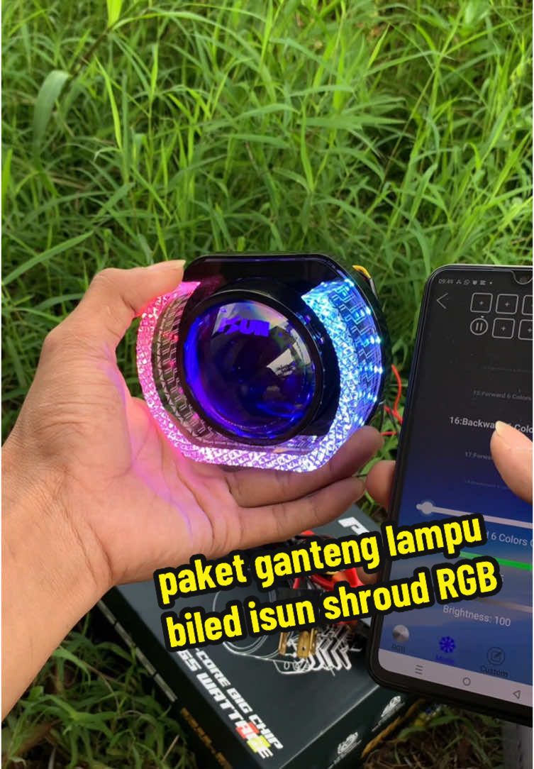 keren banget coyy,, paket ganteng biled isun 65watt shroud RGB #biledisun65watt #lampuproyektorbiled #paketmurahbiledisunrgb #lampubiledisunp5565 