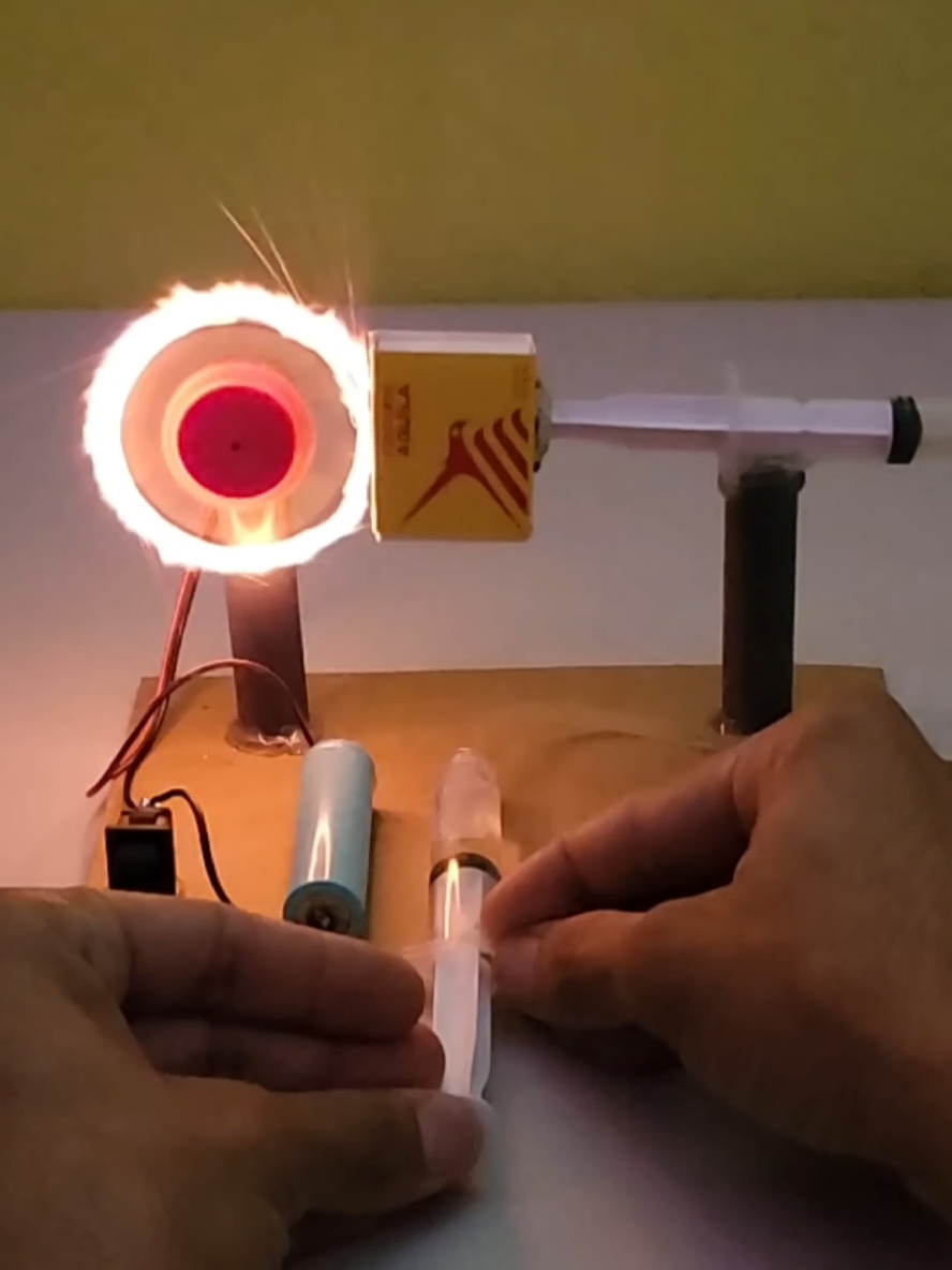 Fire Hole Dc Motor #dcmotor #experiment #project #inventorchannel