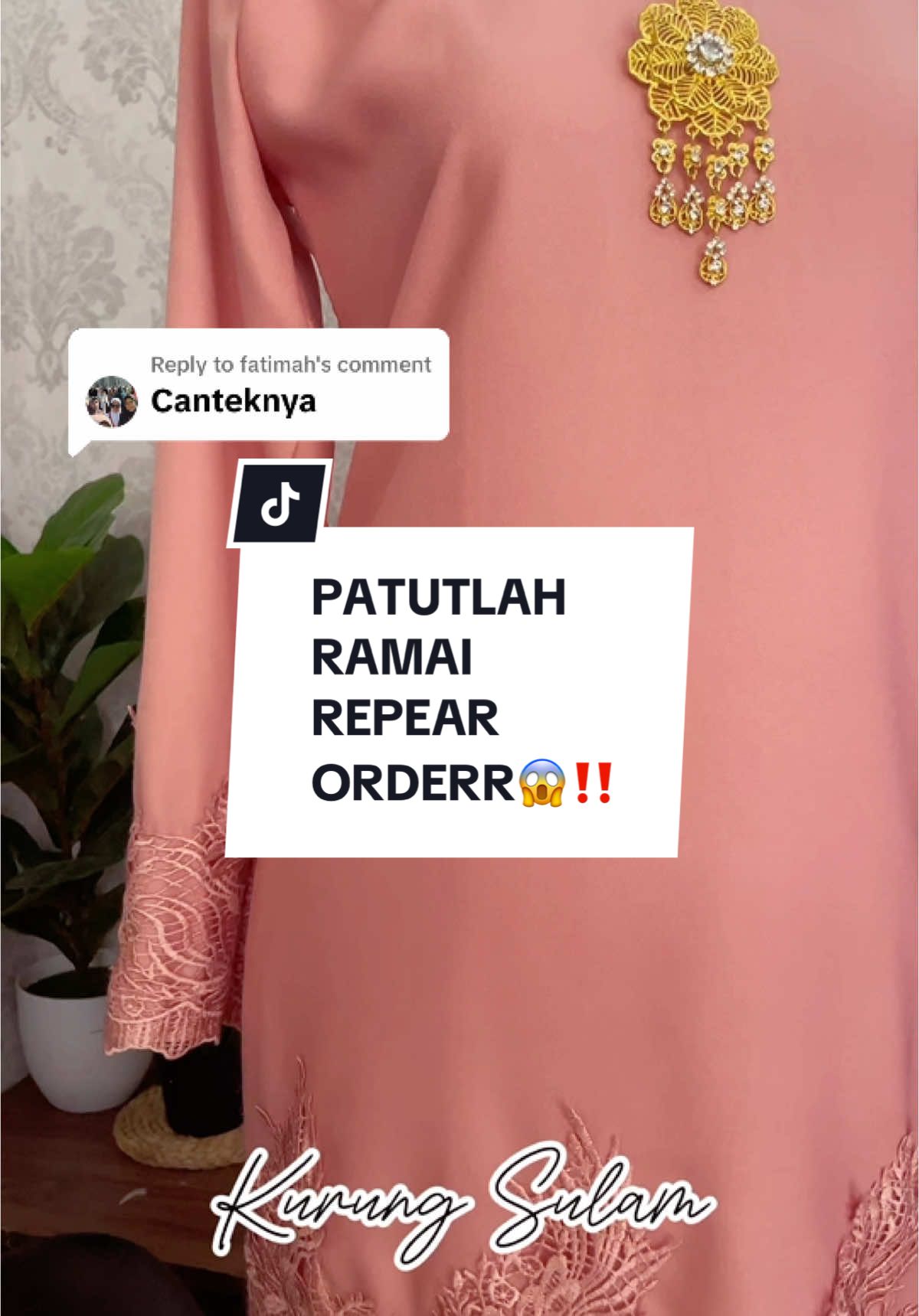 Replying to @fatimah baju kurung sulam laku keras,harga 30 lebih,tak masuk akal betul,patutlahhh ramai repeat 🥹 #kurungmoden #kurungcantik #kurung #bajukurung #bajukurungmurah #bajukurungraya #kurungironless 