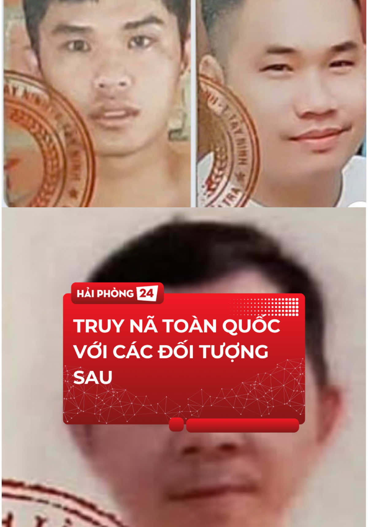 ‼️‼️TRUY NÃ TOÀN QUỐC CÁ ĐỐI TƯỢNG:  - Phùng Văn Khoẻ (1995): gây rối trật tự công cộng - Bùi Minh Thắng (2000): gây rối trật tự công công - Huỳnh Văn Tâm (1981): m.ua b.án người  - Hoàng Văn Thịnh (1994): tr.ộm c.ắp xe máy #haiphong #haiphong24h #viral #fyp #vtmgr #wezmedia 