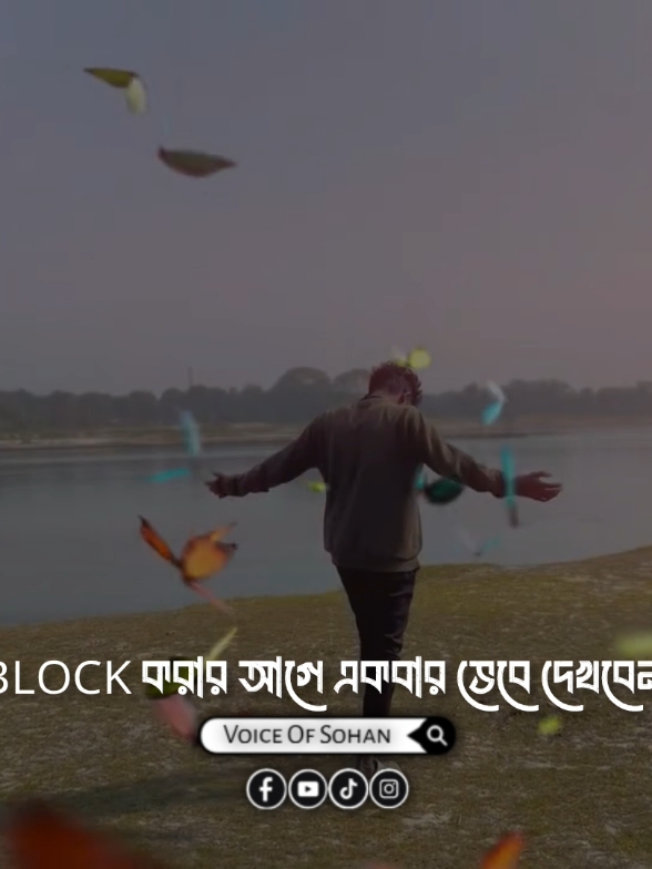 Block করার আগে একটু ভেবে নিবেন 🙂 #voiceofsohan #viralreels #reels #trending #shayari #foryou #foryoupage #voicevideo 