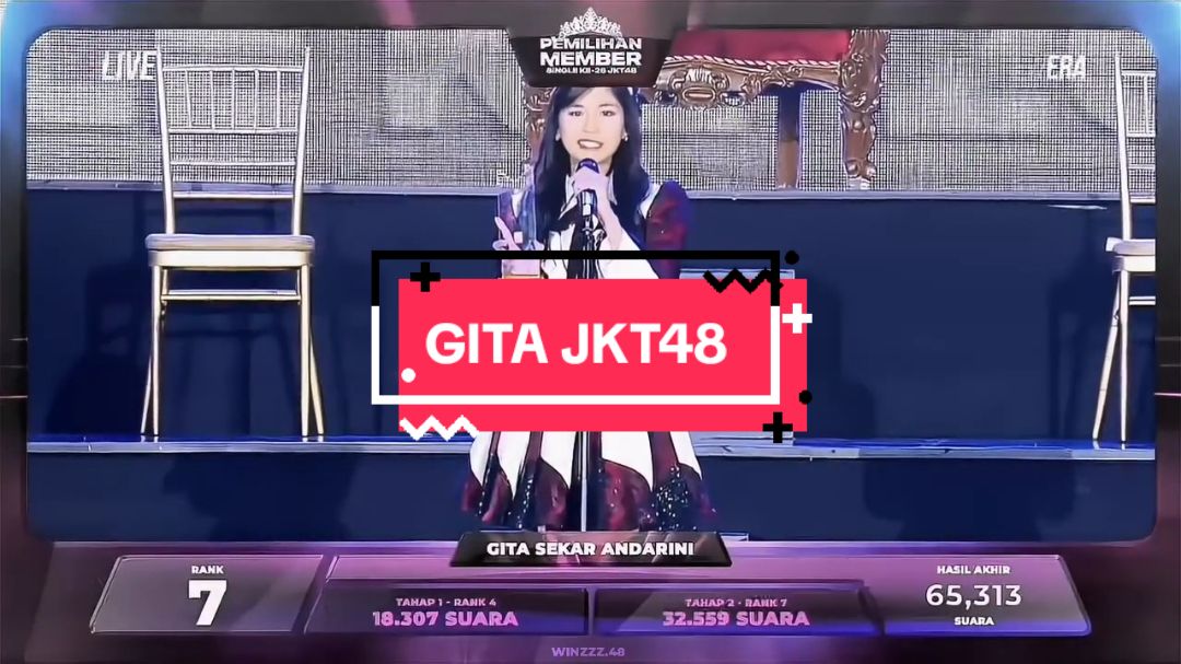 Kak Gita, selamat! Kamu keren banget!   Akhirnya perjalanan MahadayaGita di SSK tahun ini berjalan dengan mulus dan mendapatkan peringkat Senbatsu. Terharu banget dengar speech kamu kemarin. Satu-satunya gen 6 yang masih bertahan, Proud of you! 🥺🤍 @gitajkt48 #gitajkt48 #gitasekarandarini #jkt48 #jkt48newera 