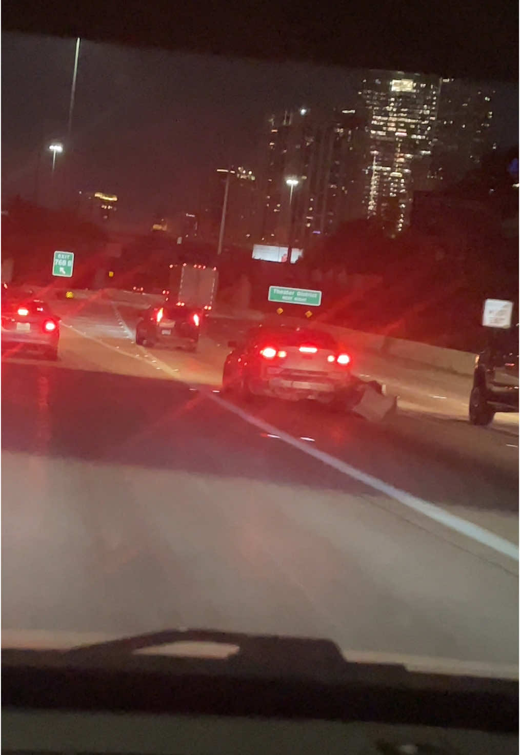 i was tryna get a vid of the guy with his bumper falling off 🤣  #houston 
