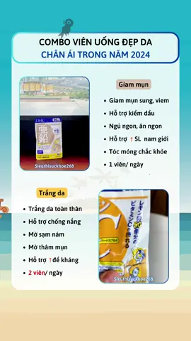 Combo viên uống hỗ trợ trắng da gỉam mun nhà DHC #vitamin #vitaminC #kemdhc #khoedepdontet 