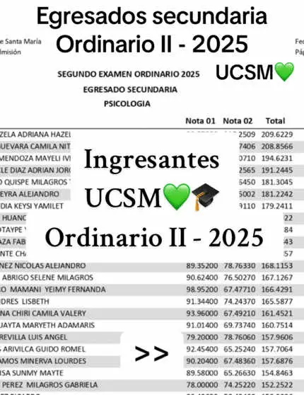 #ucsm #universidad #cachimbos #examendeadmisión #examenordinarioucsm #examenucsm #ucsm💚💚 #resultados #libreriadelpostulante #libreria_del_postulante #arequipa_peru🇵🇪 #educacion #postulantes #postulante #universidadsantamaria #admisionucsm #admisionucsm #universitarios 