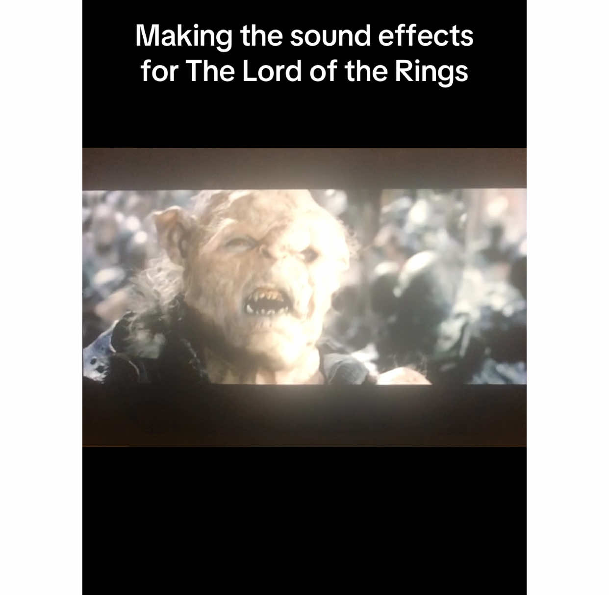 THAT IS AN AMAZING SOUND #lotr #rotk #foley #soundeffects #sounddesign 