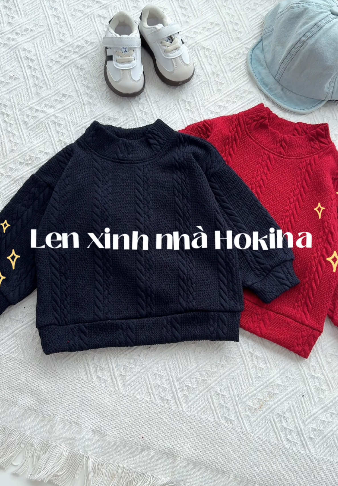 Áo len vừa ấm vừa thời trang cho bé #hokiha #hokihakids #aolenchobe #aolen 