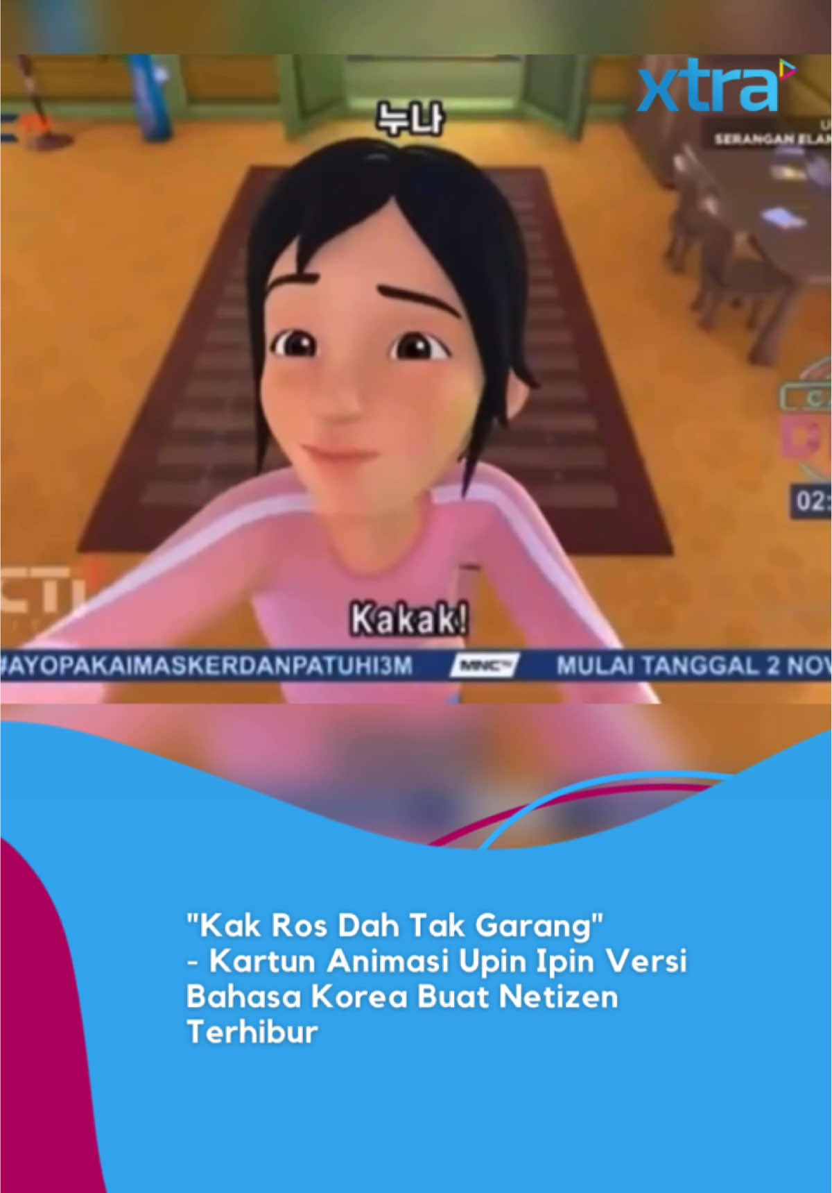 Upin ipin mendonia 🤲🏻🤣 #fyp #xtra #upinipin #kakros #korea #bahasa #viral #beritaditiktok #sembangentertaiment 