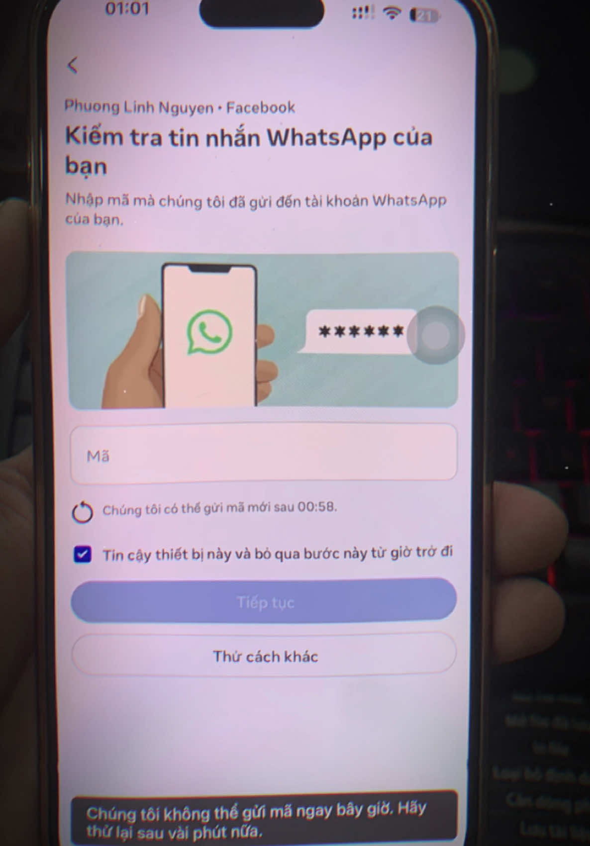 Khôi Phục Fb dính whatapp không có mã, xác thực 2 yếu tố ! #laylaifacebook #mokhoafacebook #xacthuc2yeuto #whatsapp