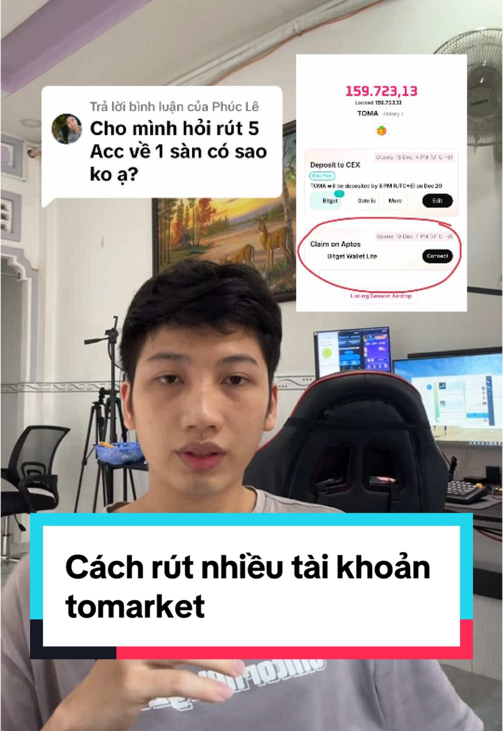 Trả lời @Phúc Lê cách rút nhiều tài khoản tomarket