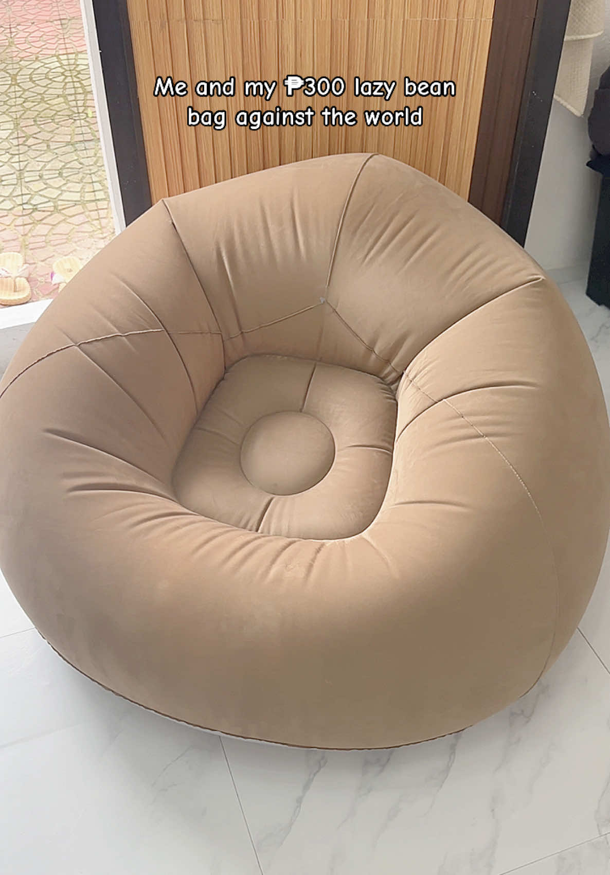 This lazy bean bag for only ₱300+!? #beanbag #lazysofa #inflatable #furniture #aesthetics #fyp #foryou #foryoupage 