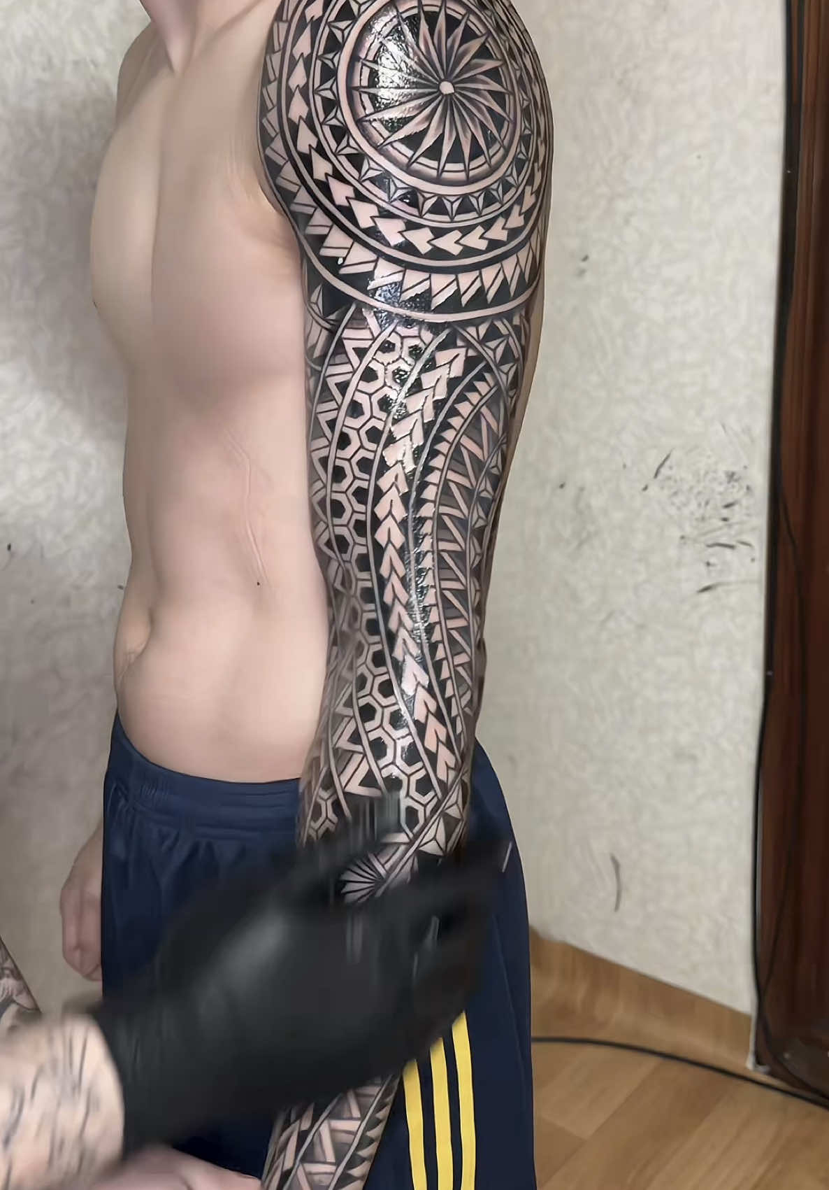 Full tay maori #tattoo #datmatattoo #xuhuongtiktok #xuhuong2024 #hinhxamdep #xamhinhnghethuat #korea #daegu #gumi #maori 