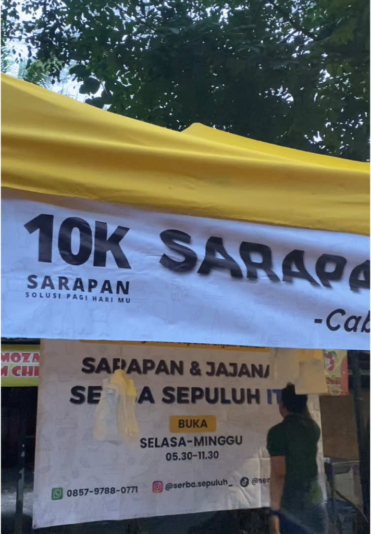 Sarapan serba 10  📍 Jalan gelap nyawang depan kampus MBA Itb Bandung  #makananviral #sarapansepuluh #sarapanserba10ribu #bandungkuliner #bandunghits #bandungfood 